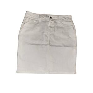 Old Navy White Denim Skirt Stretch Size 2 Regular Standard‎
